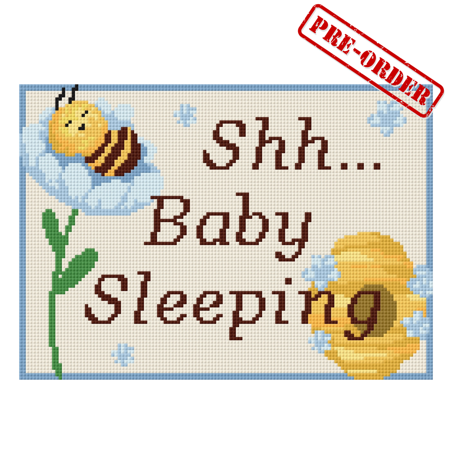 Shh, Baby Sleeping (Blue)