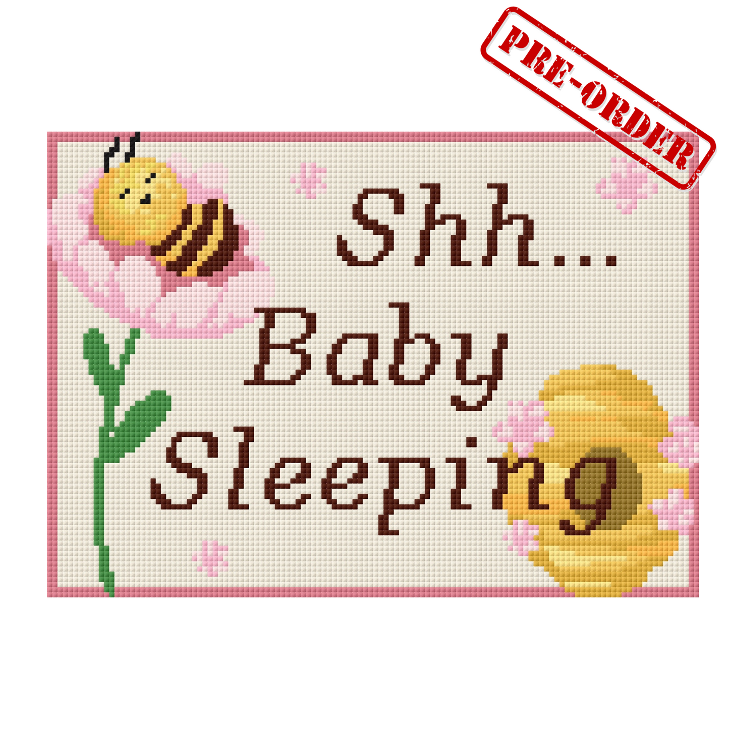 Shh Baby Sleeping (Pink)